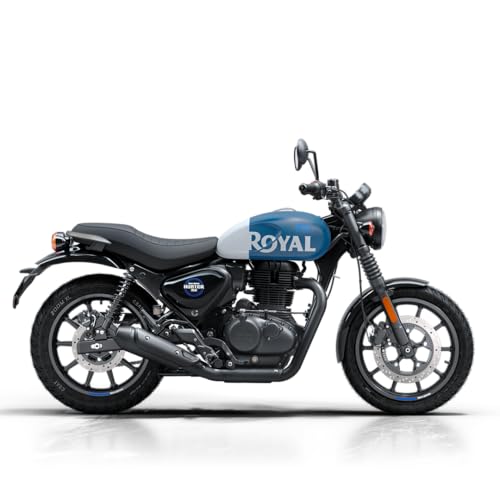 Image of Royal Enfield Hunter 350 with Disc & Alloy Wheels Motorcycle (Rebel Blue) Booking for Ex-Showroom Price