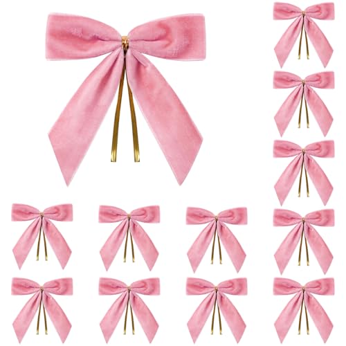 NUOGUAYI Schleifen Weihnachtsbaum, 12 Stück Weihnachtsschleifen Samt,...