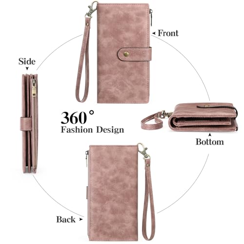 Image of GOIACII Women's Wristlet Wallet Pink