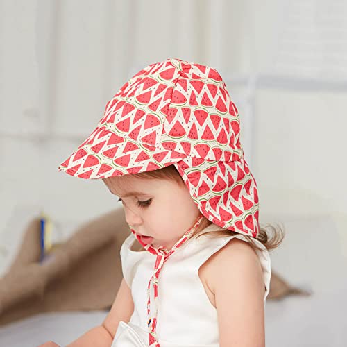 Chapéu de safári protetor de raios solares UV com FPS 50+ infantil com capa de pescoço para bebê