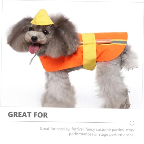 Disfraz para Perro XL Color Naranja Apariencia Ingeniero miniatura 7