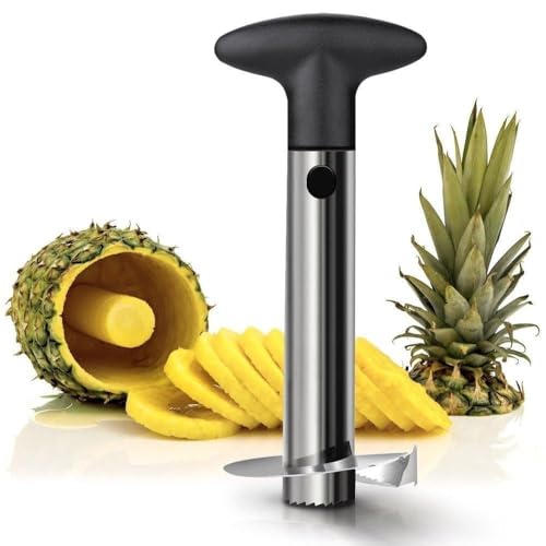 4-in-1 Kitchen Tool Combo Set with Corn Stripper, Garlic Rocker Crusher, Vegetable Peeler & Julienne Peeler, Stainless Steel Multi-Purpose Kitchen Gadgets for Home Cooking (Pineapple Cutter) Deal