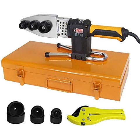 BAOSHISHAN PPR Pipe Welding Machine Plastic Pipe Fusion Welder Digital Display Water Pipe Welding Machine Hot-melt Plastic Welding Machine for Welding (20-63mm) PPR/PE/PP Pipes 1200W 220V Cover