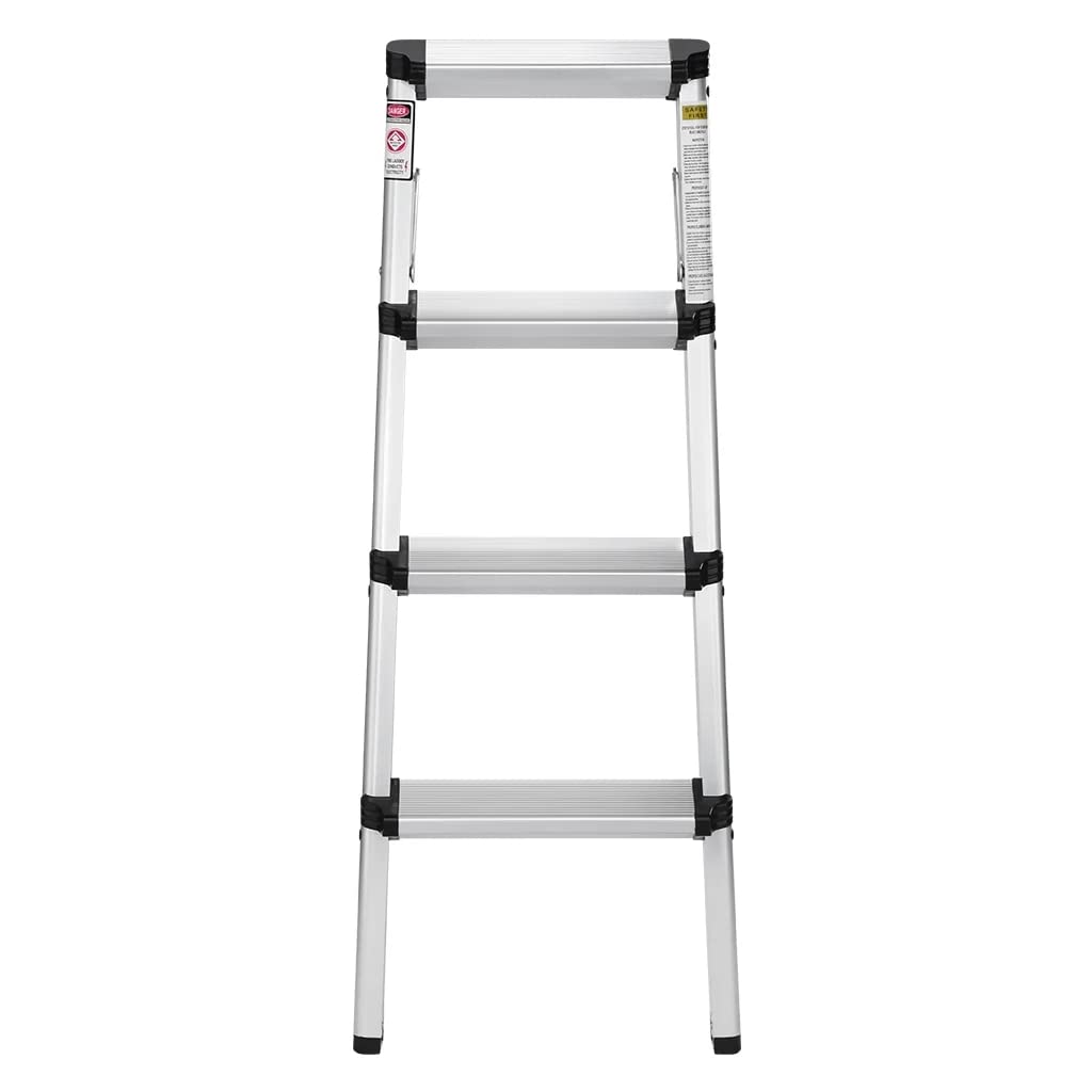 TREPPE Échelle en Aluminium Pliable Ciseaux Double Face 4 marches