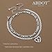 ABDOT Initial Ankle Bracelets for Women 2pcs Silver Plated Anklets for Women Figaro Chain Flat Mariner Anklet Bracelets for Women Cute Summer Beach Foot Jewelry Personalized Gifts