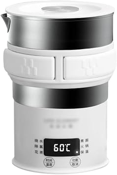 Electric Water Kettle Foldable Electric Kettle For Travel 0.5L/17.5oz Collapsible Kettle With Stainless Steel Bottom Portable Kettle For Camping Electric Tea Kettle