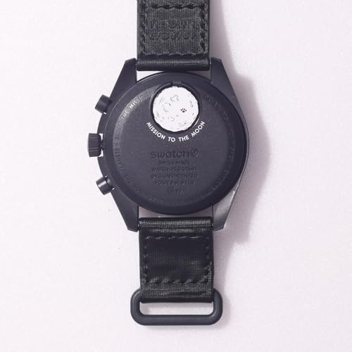 OMEGA × SWATCH Snoopy MOONSWATCH クリスマス ギフト ラッピング付き 腕時計 MISSION TO THE MOONPHASE 正規品 月 防水 コラボ ムーンフェイズ スヌーピー ブラック 【ショッパー付き】 商品画像6