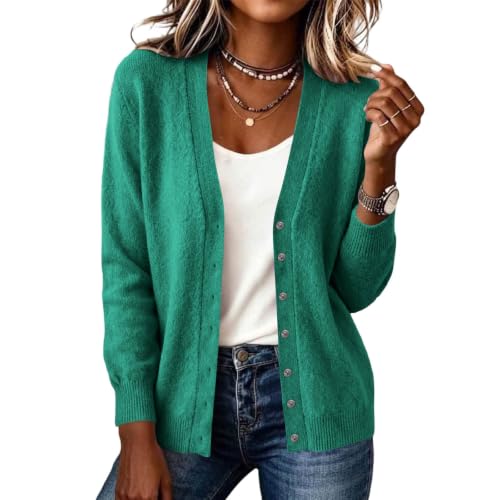 Cardigan Sweaters for Women V Neck Long Sleeve Knit Cardigans Shrug - image 1