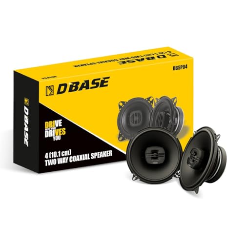 Image of DBASE 4 inch (10.1cm) Two-Way Coaxial Car Speakers | Powerful 90dB Audio Output | 25mm Tweeter | 4 Ohm Impedance | Universal Car Fit | Premium Build Quality | High Bass Performance | 1-Year Warranty