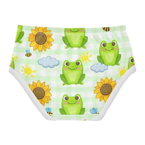 Toddler Underwear Floral 2t Cotton Panties Little Girl Print Undies Kids Briefs Cute Cartoon Frogs2
