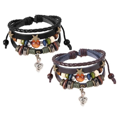 Bijoux punk gothique : manchette en cuir rétro et perle élégante