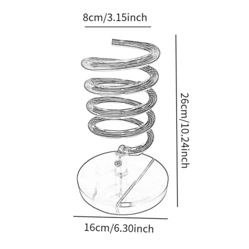Support de sèche-cheveux en spirale et organiseur de comptoir clair