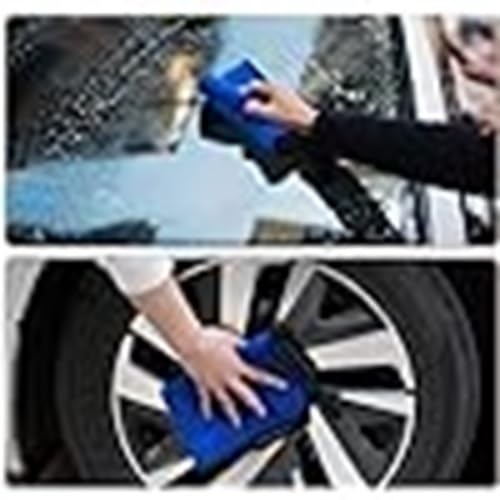 Image of Microfiber Super Absorbent Cloths for Car, Silk Banded Edge Towel Set Extra Thick Microfiber Cleaning Cloths for Bike and Car (Multi) (400 GSM, 30 X 30 CM) (Pack of 2)
