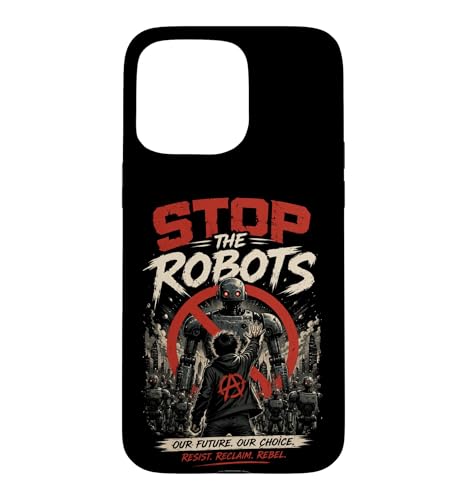 Stop The Robots AI���W�X�^���X �����̔����R�����߂� �X�}�z�P�[�X iPhone 15 Pro Max �p
