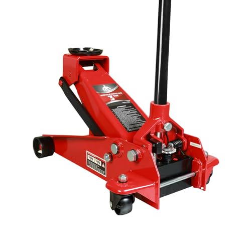 Image of Jack Boss Floor Jack 3 Ton Capacity Fast Lift Service Jack Steel Heavy Duty Hydraulic Car Jack