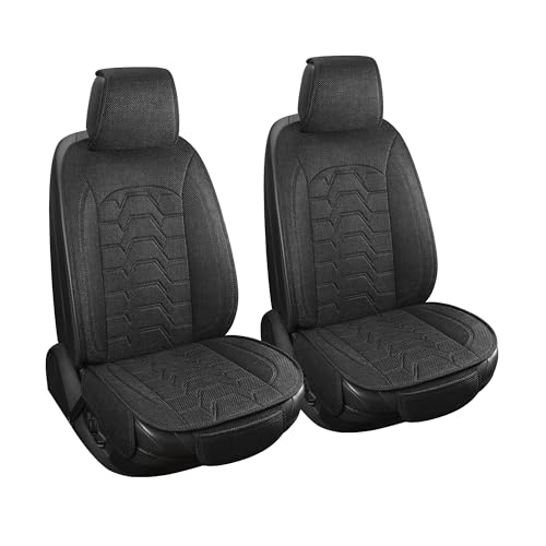 Breathable Linen Car Seat Covers (2-Pack Universal Fit)