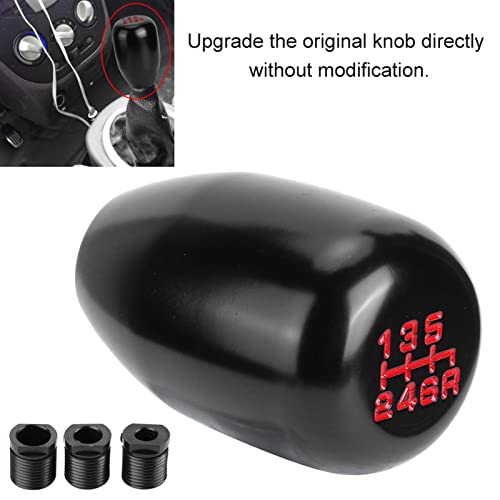 Aramox Gear Shift Knob, Car Universal Modification Manual Knob Gear Shift Head Shifter 6 Speed (Black) #TOP2