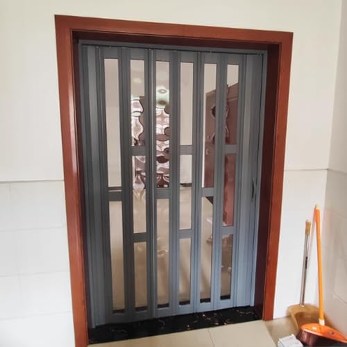 ܂肽݃hA 70x70" 66x70" Accordion Door Interior, PVC Sliding Folding Doors, Divider Door, White Multifold Interior Doors(198x178cm