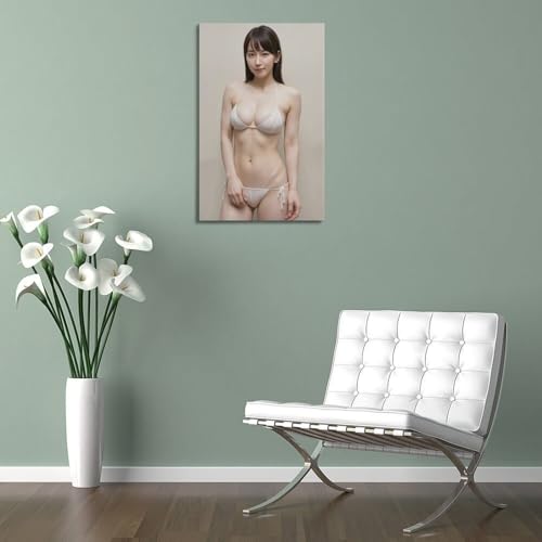 吉岡里帆ポスターベッドルーム リビング ルーム装飾壁画吊りキャンバス24x36inch(60x90cm) [5]