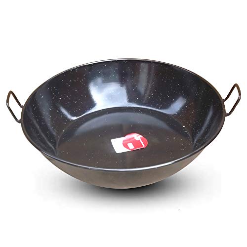 Vaello - Sarten La Valenciana Esmaltada Honda Con Dos Asas De 60 Cm En Oferta Provence Outillage - Paellera Alta Esmaltada (Diámetro: 60 Cm)