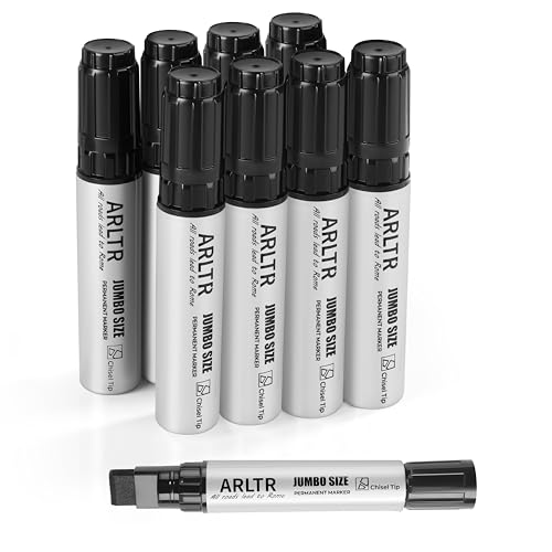 Jumbo, 15mm Wide Tip Set Of 8 Large Permanent Marker Pens Fo