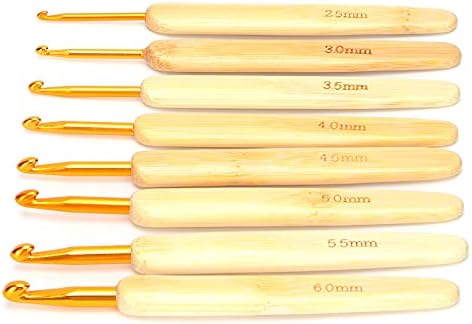 Jeanoko 8pcs Aluminium Oxide Crochet Hooks Set for Sweater Knitting Comfortable Ergonomic Design Suitable for Beginners and Enthusiasts 5.1in Length — view 8
