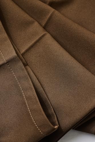 Image of SNITCH Men Trousers | Relaxed Fit Ankle Length with Pleated Front & Turned-Up Hem | Polyester Blend Twill Weave for Casual & Street Wear