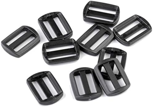 30 Stück Verstellbare Gurtband-Schnallen 25mm - Schwarz Für Rucksäcke & Taschen