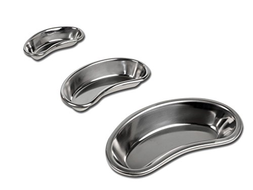 Gima - Nierenschale aus Edelstahl, tief und mit hohem Rand, Größe 207x98x39 mm, 26581