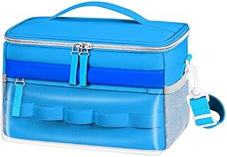 KENOBEE Bag for Toniebox, large capacity carry bag for Toniebox starter set, listening figures, headphones and accessories, travel bag for Toniebox (bag only), blue, Casual