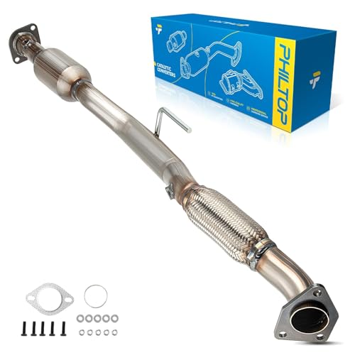 PHILTOP Catalytic Converter Direct Fits Altima 2.5L 2007 2008 2009 2010 2011 2012 2013 2014 2015 2016, Stainless Steel Shell Aluminum 54782 Inlet/Outlet Catalyst Convertor (EPA Complaint)
