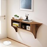 Pmnianhua Floating Console Table,39'' Wall Mounted Entryway Table,Floating Console Shelf for Entryway Hallway,Foyer,Small Space(Walnut)