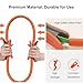 RYTMAT Pilates Ring 14.7 Inch Magic Fitness Circle Durable TPE Padded Handles Exercise Equipment for Toning Strengthening Thigh Abs, Legs and Arms (Orange)