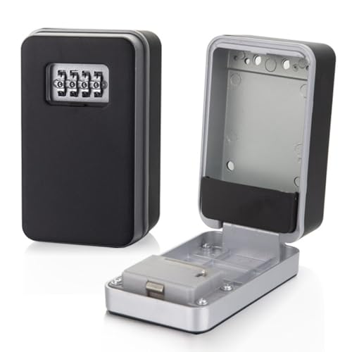 Caja fuerte de combinación de 4 dígitos resistente a la intemperie, almacenamiento de llaves al aire libre para el hogar y la oficina, gabinete de acceso seguro para una fácil gestión y protección de