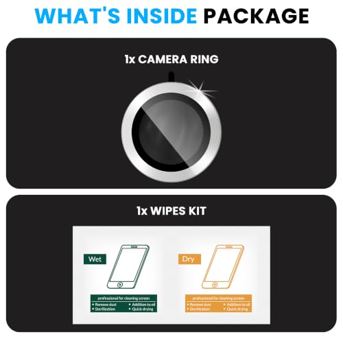 Image of FIRST MART Silver Camera Ring Guard Protector for Xiaomi 17 Ultra | Tempered Glass with Metal Alloy Rings, HD Clear, Scratch Resistant, Case-Friendly | Pack of 1