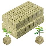 XMDROU Rockwool Cube, 56 STK Steinwolle Anzucht, 4x4x4cm Steinwolle Anzucht Würfel Steinwolles Anzuchts Steinwolles Würfel für Bodenlose Anzuchts Setzlinge Stecklinge Klonpflanzen