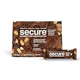 ANDREW LESSMAN Secure Complete Meal Replacement Bars - Chocolate Brownie Almond Crunch - 12 ct box - 7g Protein. 11 Vitamins plus Inulin Fiber. Low Calorie. Gluten and Dairy-Free, Vegan, Non-GMO