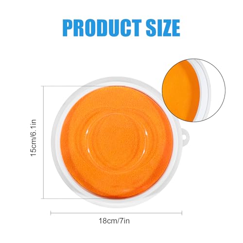 7 Inch Large Ink Pad for Kids Washable | Washable Stamp Pads for Classroom Stamps, Scrapbook Supplies Kit & Fabric Crafts (8 Colors) by CraftyManor - Image 2