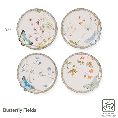 Fitz-Floyd-Butterfly-Fields-Salad-Plate-Set-of-4-85-Inch-Blue Fitz Floyd Butterfly Fields Salad Plate Set of 4 85 Inch Blue