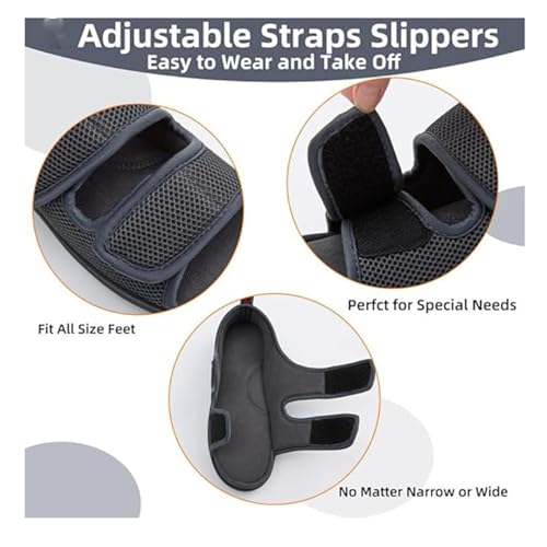 Men's Open Toe Diabetic Sandals, Men Summer Mesh Breathable Adjustable Orthopedic Diabetic Sandals, Lightweight Anti-Slip Indoor Outdoor Sole Edema Shoes, for Foot Heel Pain, Pain Relief2