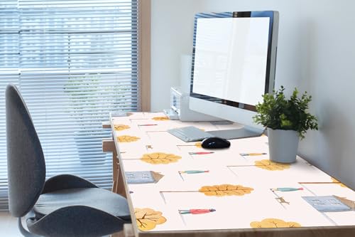 Couverture de bureau vinyle PVC protège-table imperméable pour ordinateur