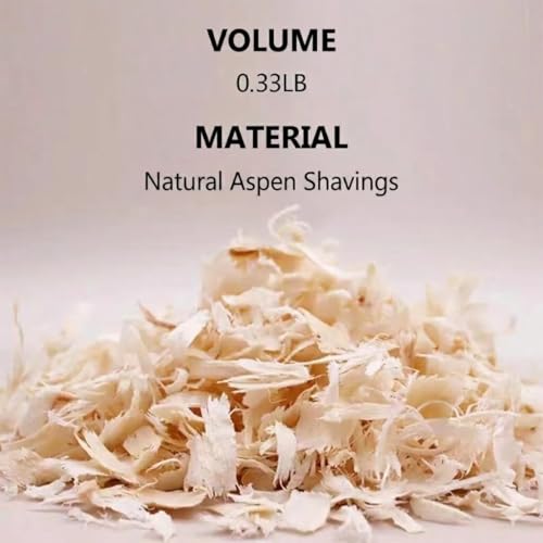 Image of MANON ROSA Wood Shavings for Bird Bedding - Natural Aspen Soft Low-Dust & Odor-Control Nesting Material for Parakeets Parrots Rabbits Cockatiel for Cages, Nest Boxes, Small Pet Litter