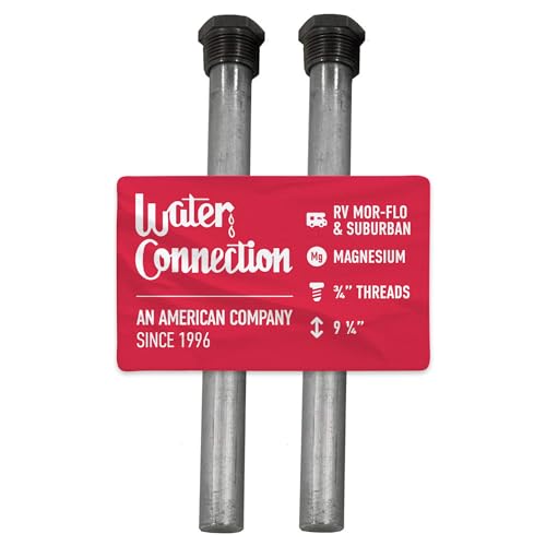 Image of Water Connection | Anode Rod for RV Water Heater (2 Pack) | RV Water Heater Anode Rod | Magnesium Anode Rod | Suburban Anode rod | Suburban & Mor-Flo RV Water Heater parts | ″ NPT x 9-1 /4″ Hex Head
