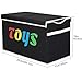 VICTOR'S Toy Box - Large Toy Storage Chest and Organizer with Lid for Kids, Toys Storage Box, Toy Bin, Toy Chest for Boys and Girls! (Black)