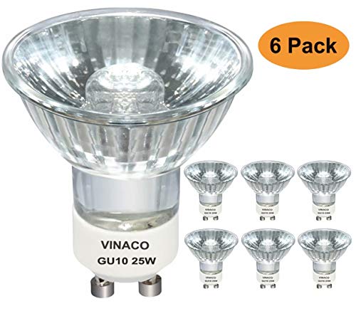Vinaco NP5 GU10 120V 25W Bulb Candle Warmer, 6 Pack gu10+c 120v 25w