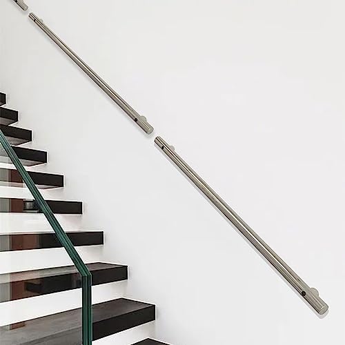 Rampe d'escalier extérieure en acier inoxydable gris kit de support mural pour entrée 60 cm - 2