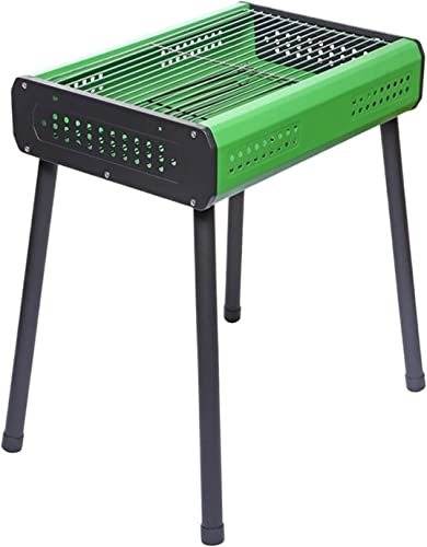 Parrillas de carbón al aire libre, parrilla portátil para camping, picnic, jardín, patio, fiesta, cocina, estufa de barbacoa con estante