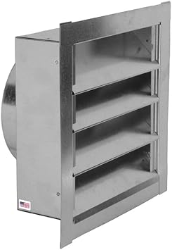 RDP Louvered Gable Vent with Round Transition | Made in USA 12"x12"x12"