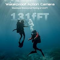 Apexcam M90 Action Cam 4K60FPS 64MP WLAN EIS Bildstabilisierung Sportkamera mit Touchscreen Unterwasserkamera 40m Wasserdicht 8X Zoom 2.4G Fernbedienung 2x1350mAh Akkus mit Zubehör-Set – Ansicht 5