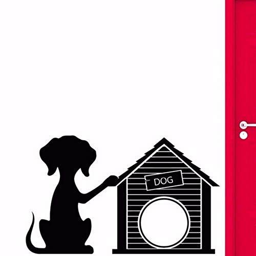 57X35 Cm Vinilo Pared Calcomanía Perro Cachorro Mascota Etiqueta De La Pared Decoración Del Hogar Caseta De Perro Tienda De Mascotas Pared Vinilo Pegatina Perros Salón Pared Mural